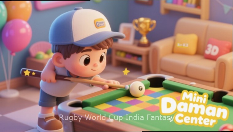Rugby World Cup India Fantasy Gameplay showing a user's fantasy team selection interface with player cards and statistics
